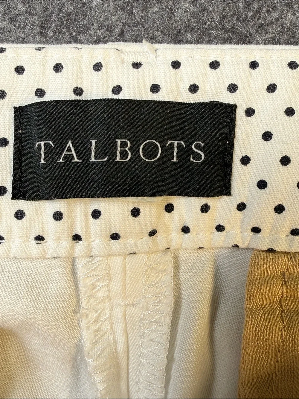 Talbots Perfect Crop Pants Women’s 4 White Stretch Cotton Button Tab Hem